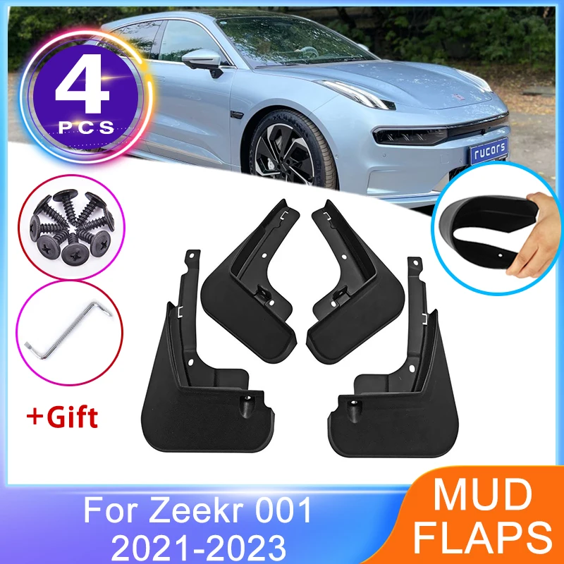 

4 шт. для Zeekr 001 2021 2022 2023, передние и задние брызговики, Брызговики, новое обновление, защита для колес, крыло, автомобильные аксессуары