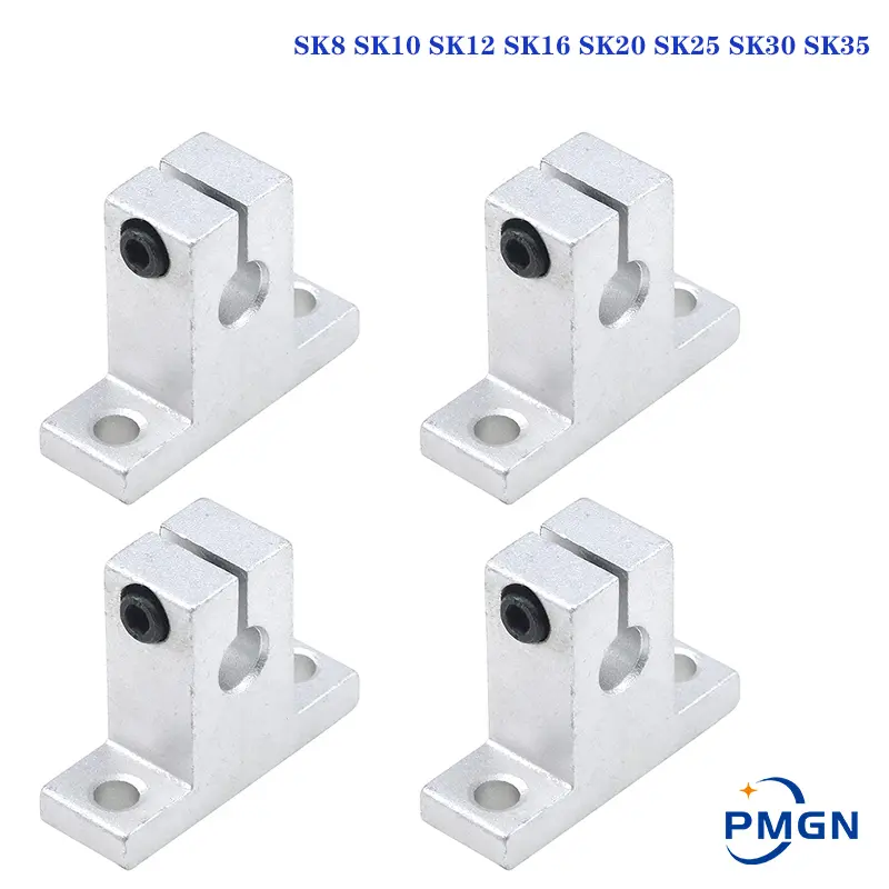 2/4pcs Sk8 Sk10 Sk12 Sk16 Sk20 Sk25 Sk30 8mm Linear Bearing Rail Shaft Support Xyz Table Cnc Router Sh8a 3d Printer Part image 1