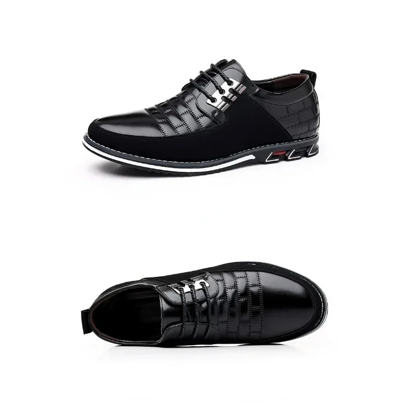2024 Autumn Business Casual Shoes for Men Trend Classic Leather Shoes Outdoor Men Sneakers Sewing Breathable Men's Dress Shoes 6