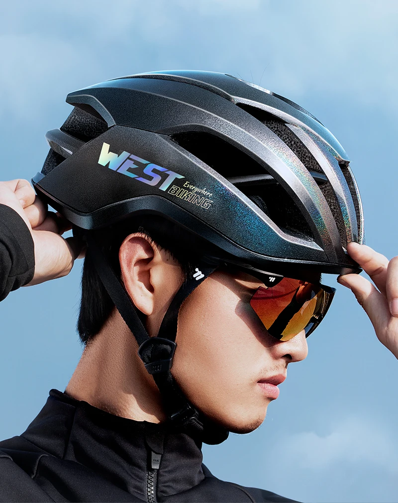 WEST RADFAHREN Fahrradhelm Breakwind Luftbelüftung Ultraleichter Fahrradhelm Sicherheitsschutz Männer Frauen MTB Rennrad Helm – Detail 17