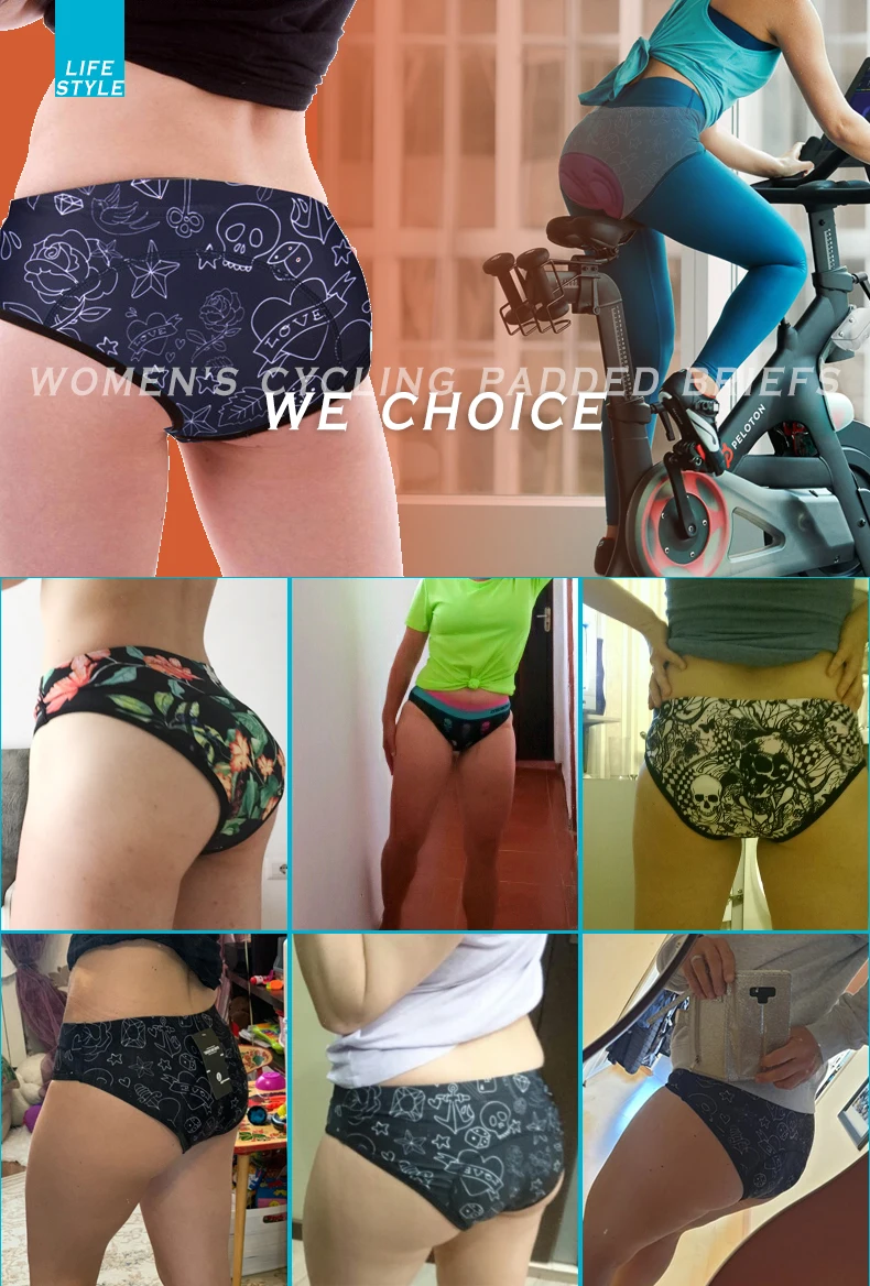 Women's Cycling Underwear Triangle Shorts  Bicycle  Briefs  Bike 3D Padded  Pants Bragas Calzoncillos  Majtki  Unterhosen