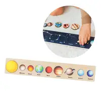 Wooden Puzzle Toy Solar System Model Science Toys Set Montessori Planets Science Educational Puzzle Toys for Kids Gifts 2