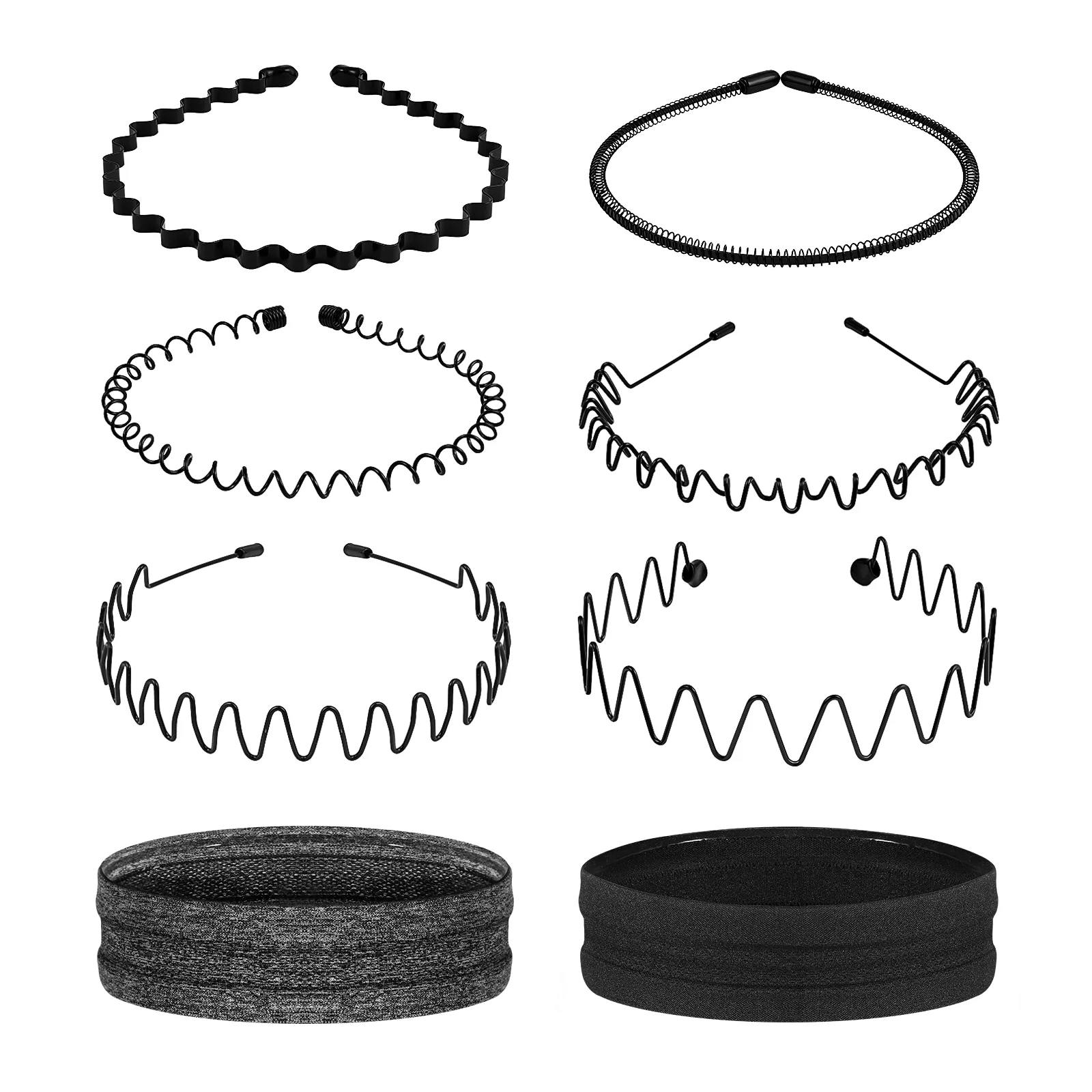 

Metal Headband Plastic 90s Wavy Spring Hairbands Headbands Women Athletic Comb Absorb Sweat
