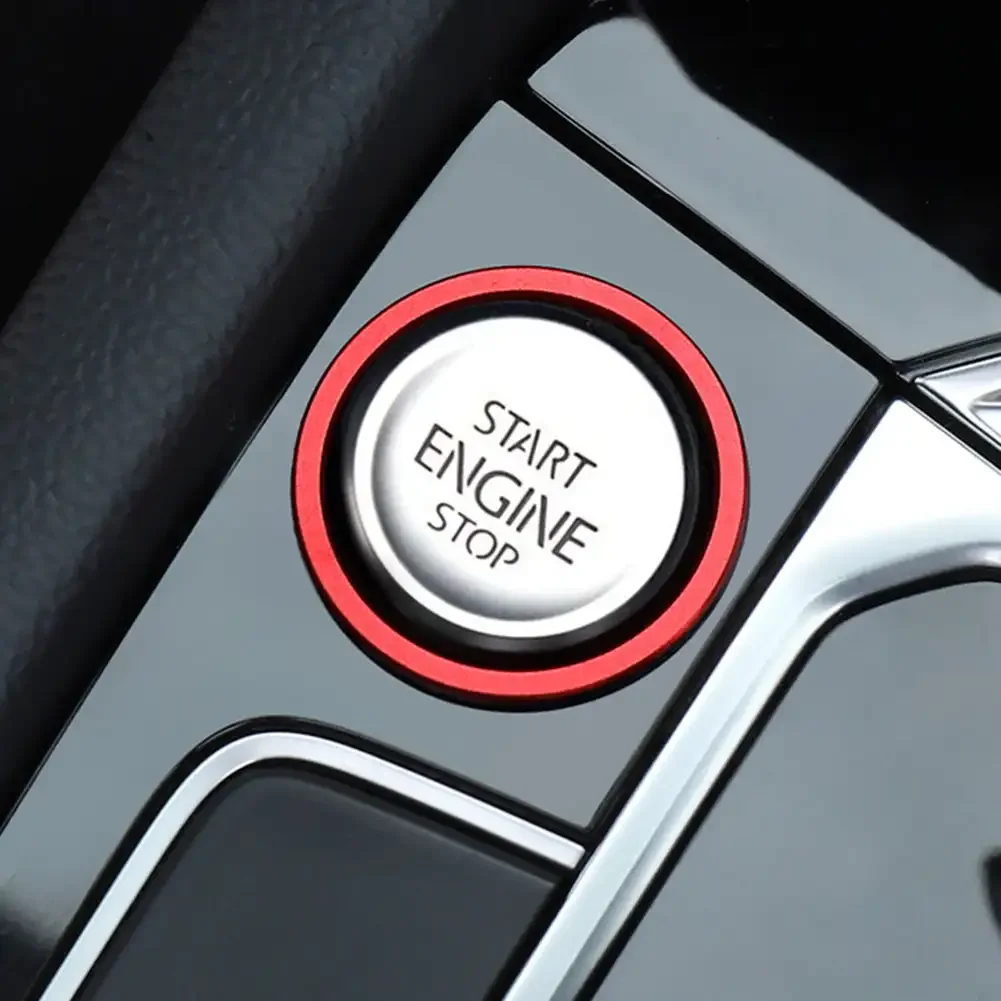 Car Engine Start Button Ignition Key Ring Cover Trim For VW Models