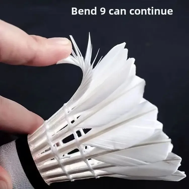 6pcs Anti-Wind Badminton Shuttlecocks Goose Feathers Single Player Set Durable Shuttlecocks Made in China Sport Entertainment