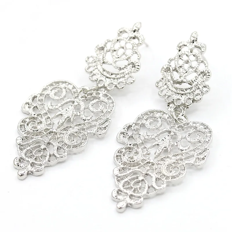 Korea New Geometric Earrings Fashion Earrings Metal Leaf