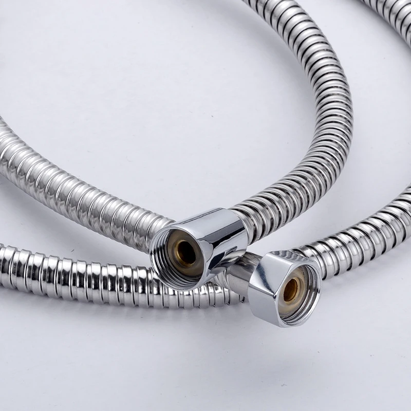 Shower Hose 304 Stainless Steel Shower Hose Encryption Explosion-proof Faucet Hose Flexible Thick Spring Tube Bathroom 1.5/2/3m Shower