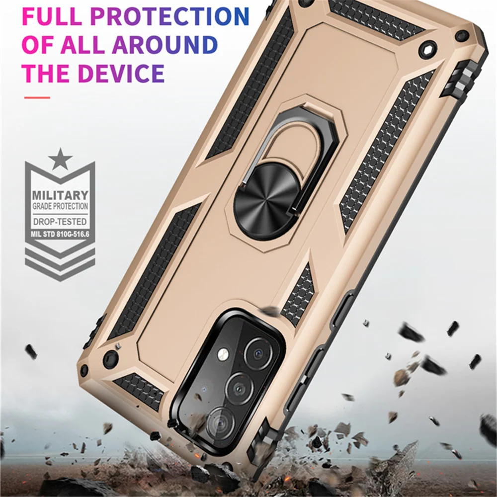 Samsung A52 Per Samsung Galaxy A52 5G 4G Custodia Di Lusso Armatura Magnetica Anello Copertura Del Supporto Per Samsung A52 Sm-A525F Galaxy A52 Funda