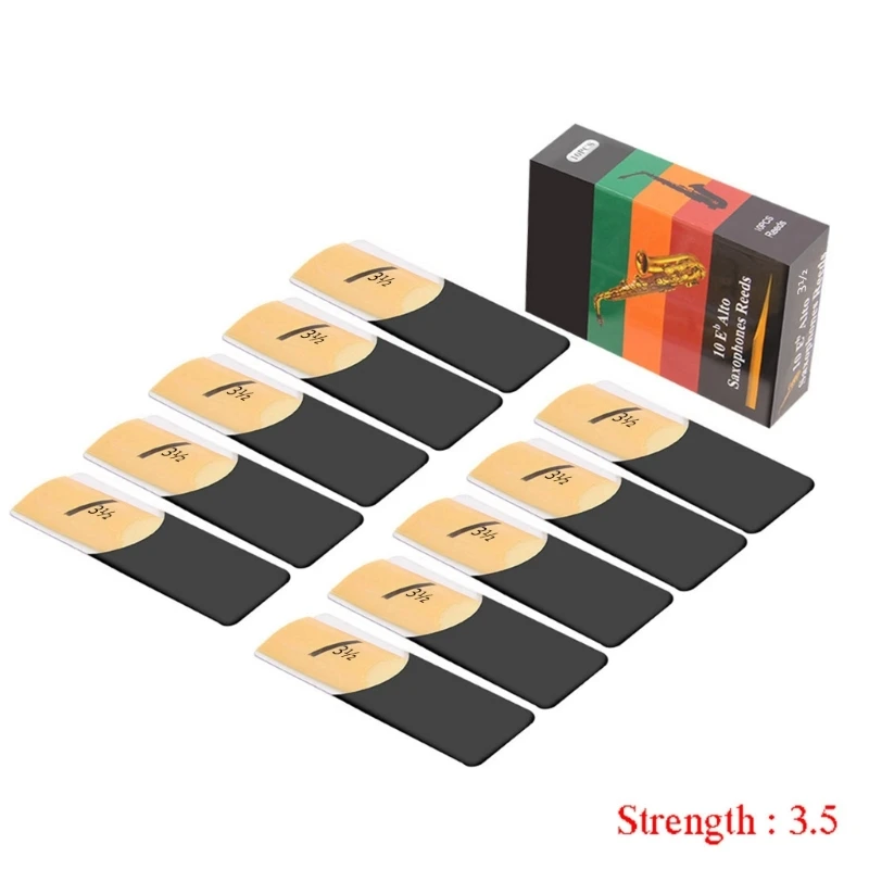 

Pack of 10 Alto bE Saxophone Reeds 2-1/2 Reed for , & Alto Sax Size 1.5; 2.0; 2.5; 3.5; E56D