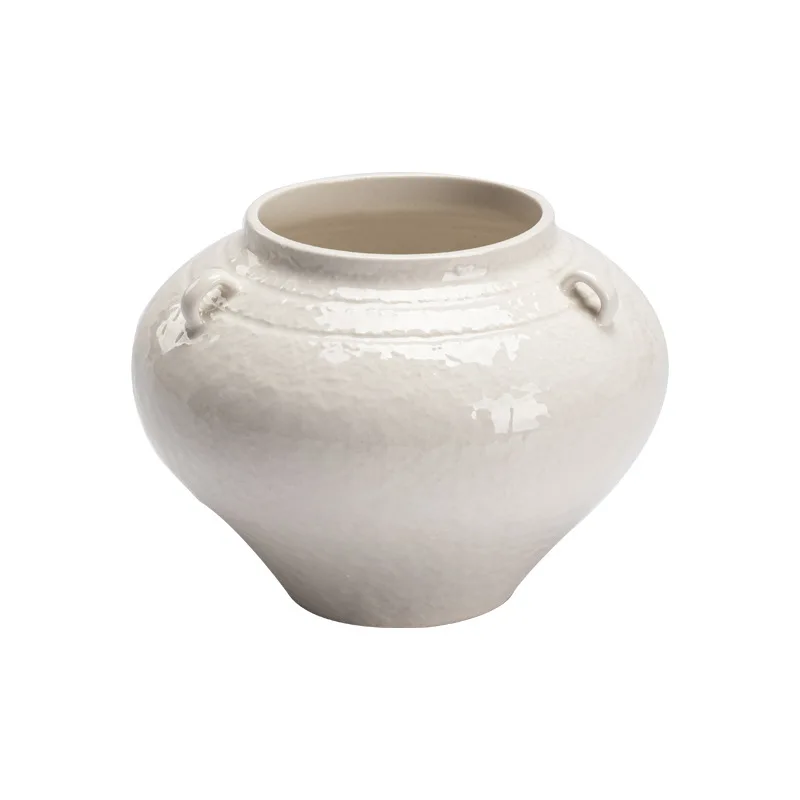 Plant ash tea washing retro handmade household tea residue bucket water tank ceramic building water open teacup washing tea