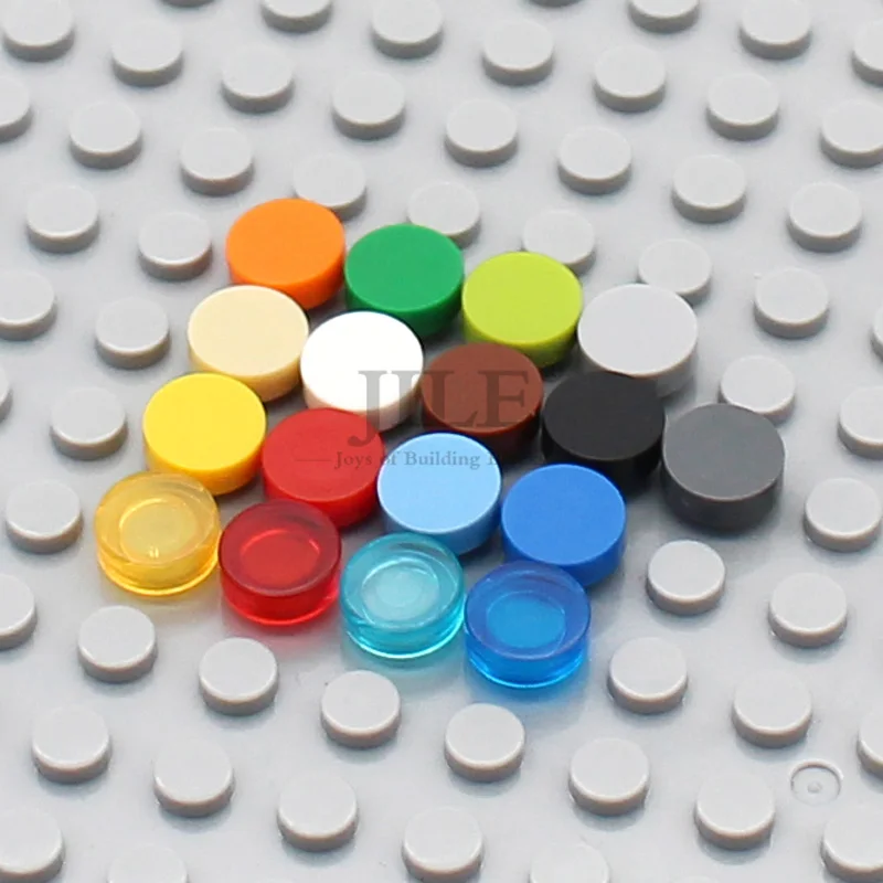 100pcs Moc 타일 라운드 1x1 98138 DIY 크리 에이 티브 기본 빌딩 블록 벽돌 클래식 세트 조립 입자 장난감과 호환 가능