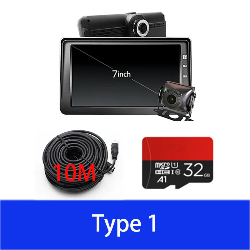 car rear camera recorder Truck Recorder Front Rear View Camera with Monitom For Car 7inch Digital HD Screen Night Vision Reverse dvr dash camera DVR/Dash Cameras