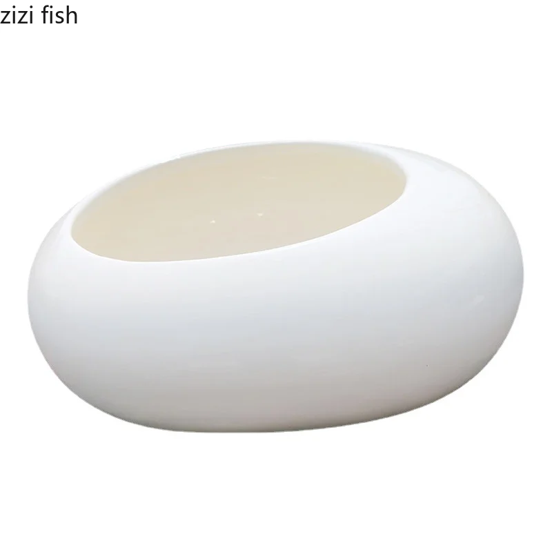 Operitacx Keramik-Sukkulententopf – 19x14x6 Cm, Rechteckig, Für Zimmerpflanzen, Dekorativ