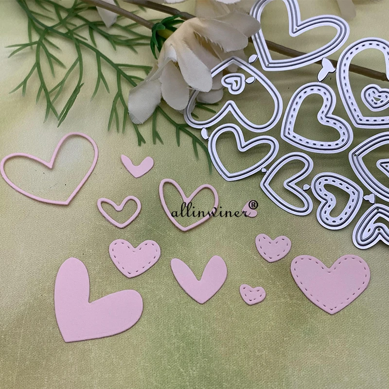 

Heart love series decoration Metal Cutting Dies Stencils Die Cut for DIY Scrapbooking Album Paper Card Embossing