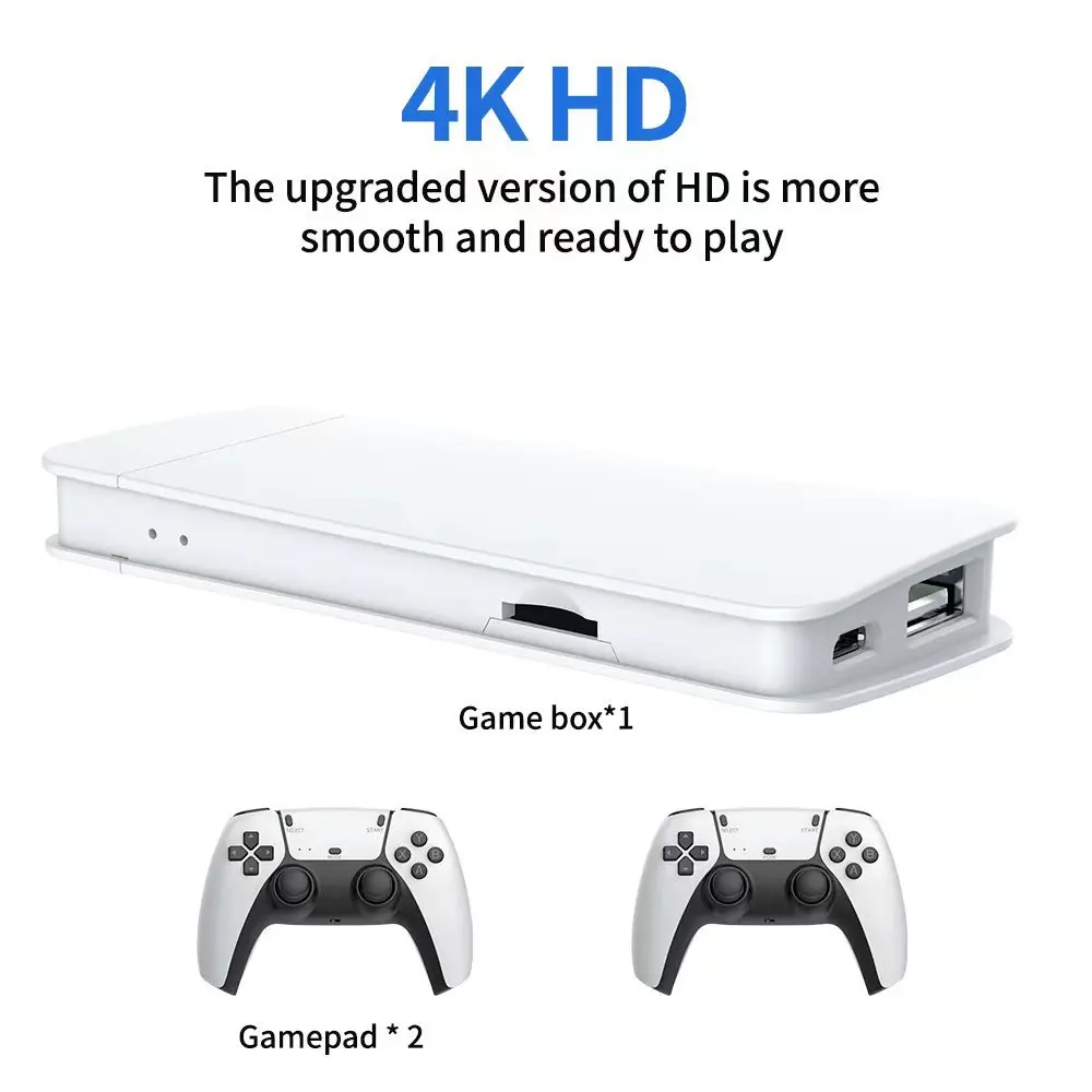 HeavenBird Wireless Retro Game Console, Plug & Play Video TV Game Stick With 20000 Games 64g 9 Emulators 4k Hdmi Nostalgia Stick Game For Tv Dual 2 4g Wireless Controllers