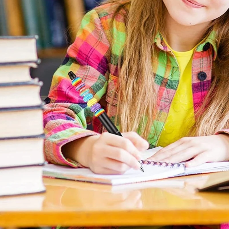 Balpen Kraalpen Kunststof kralenpen Balpennen met kralen Schoolkantoor Schrijfbenodigdheden Briefpapier Huwelijkscadeau U4LD