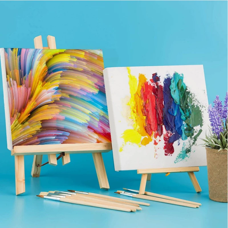 3 Tele Per Pittura 20x20 Cm | Cotone Senza Acidi | Per Olio, Acrilico E Acquerello - Foto 6