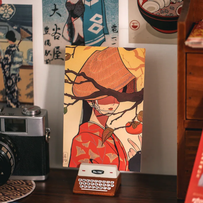 Business Cards Custom Cards Message Cards 30 Sheets/Set Showa Monogatari Series Postcard Japanese Girl illustration Greeting Cards Message Card Business Gift Card