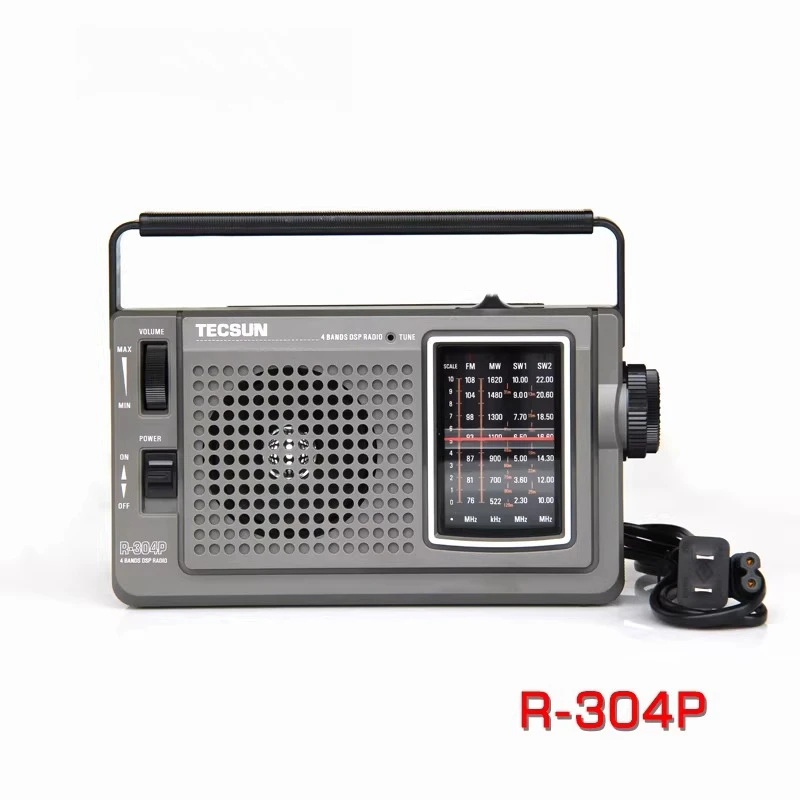 라디오 R-304P 휴대용 AC/DC FM 중파 단파 DSP 디지털 복조 라디오