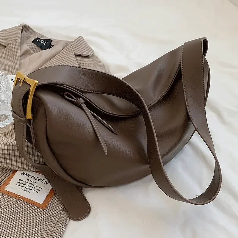 

Vintage Crossbody Bags for Women 2023 Large Capacity Luxury female Handbags Solid Soft Shoulder Bags Casual Travel Hobos Bag Sac