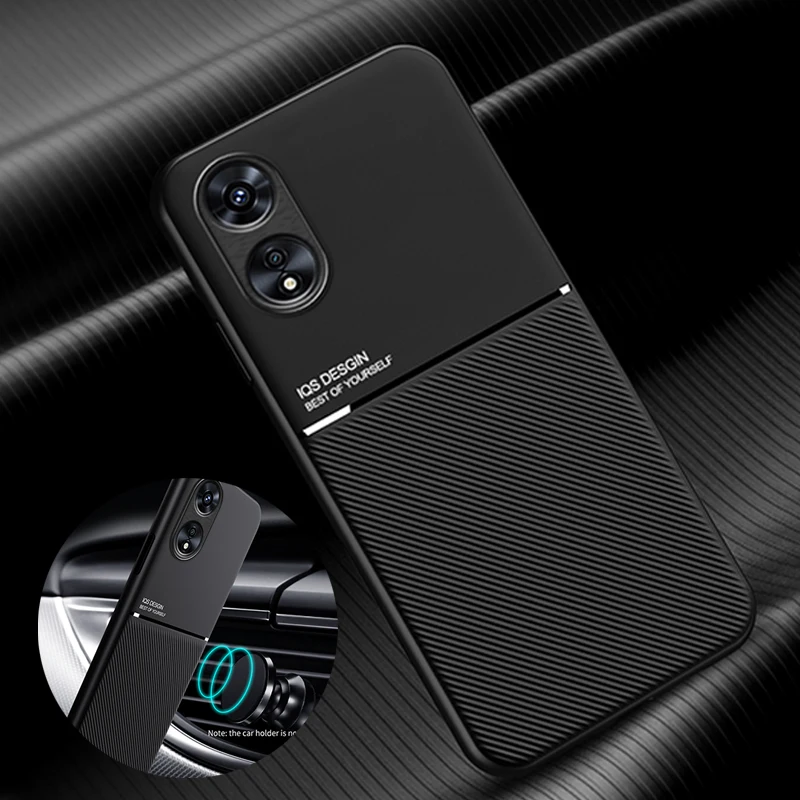 Custodia Magnetica Per Auto In Pelle Per Oppo A17 A98 5G A78 4G 5G A58 4G A57 4G A77 4G A54 4G A52 A72 A57S Custodia Protettiva Per Telaio Morbido