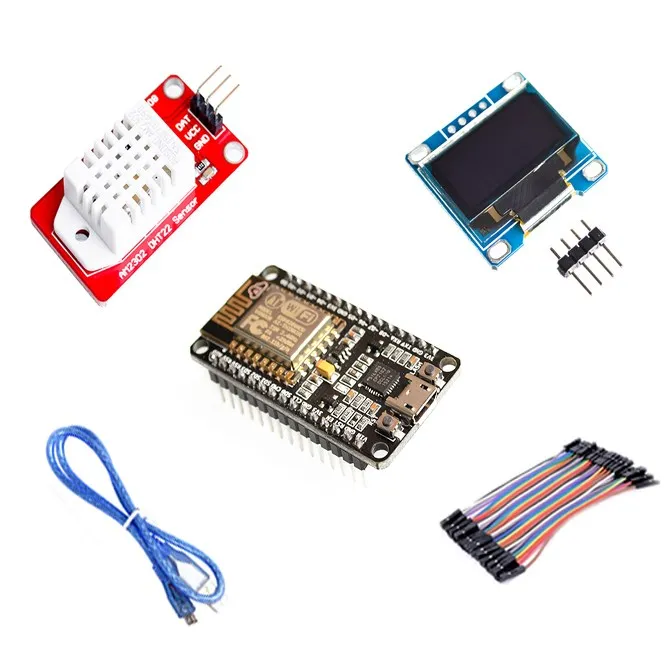 Esp8266 Wifi Starter Kit Fai Da Te Per Arduino Nodemcu Wireless 0.96 Modulo Display Oled Dht22 Am2302 Sensore Di Temperatura/Umidità