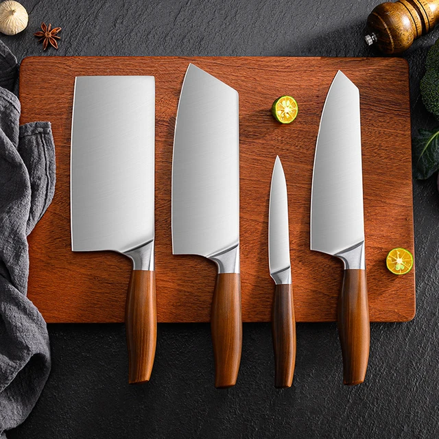 14-Piece Stainless Steel Knife Block Set, Red - AliExpress