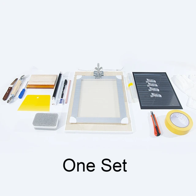 One Set DIY Screen Printing Tool for T-shirt Canvas Wrapped Silk Plate  Painting Creation - AliExpress