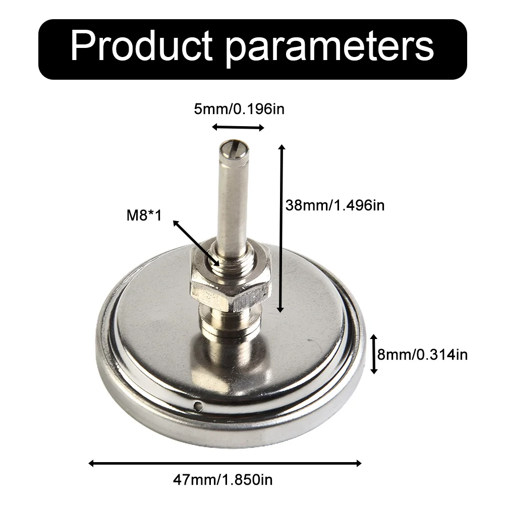 1PC Thermometer Grill Replacement Parts Silver BBQ Grill Bimental Oven Pointer 150-600℉ for Weber for Genesis Gold Models