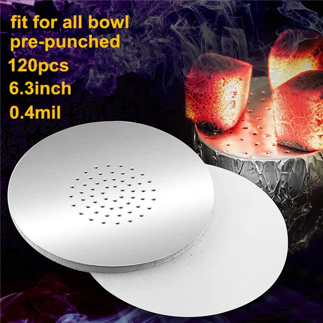 Hookah Shisha Foil 0.04mm 120 Premium Pre Punched Hookah Aluminum Foil with  Holes Heavy Duty Round Thickening Hookah Accessories - AliExpress