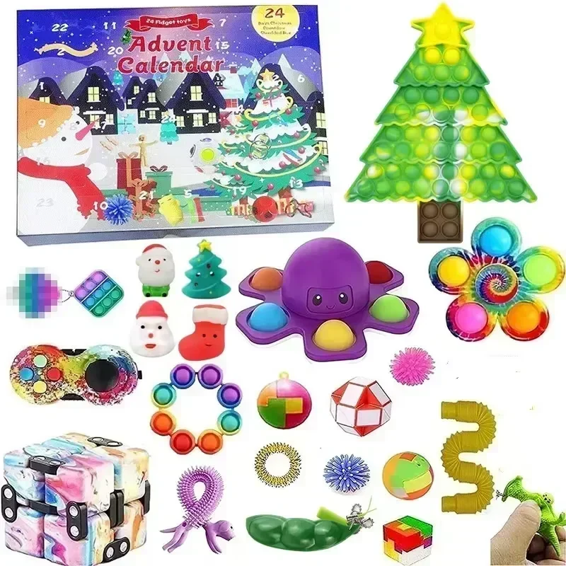 Holiday Advent Calendar Gift Box for Girls - DIY Jewelry & Hairpin Toys - 24-Day Countdown to Christmas