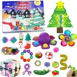 Holiday Advent Calendar Gift Box for Girls - DIY Jewelry & Hairpin Toys - 24 - Day Countdown to Christmas (Tree box)