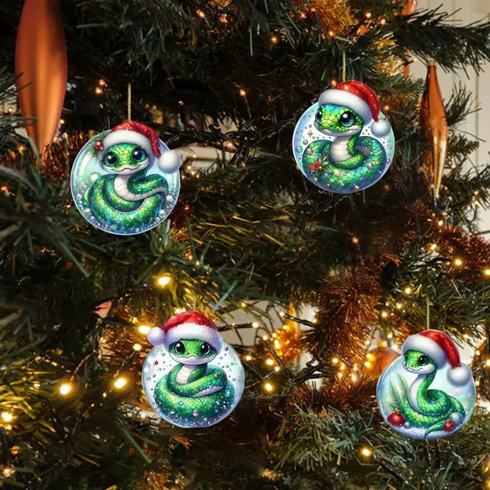Acrylic Snake Christmas Ornament Set For Home