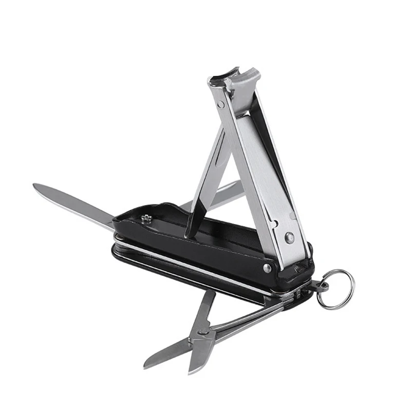 Portable Folding Nail Clipper Multifunctional Nail Trimming Tools for Female Male Stainless Steel Clippers Function 5 in 1