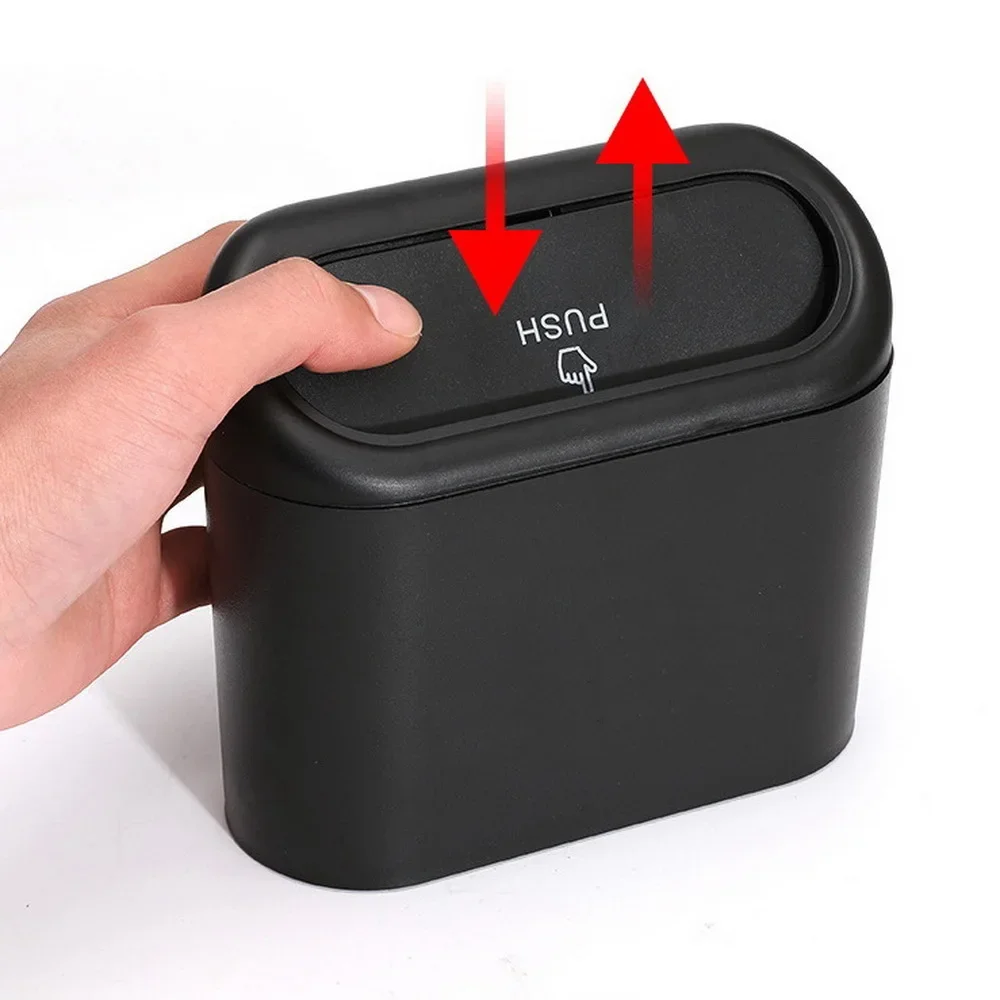 Car Trash Bin Hanging Vehicle Garbage Can for Tesla Model 3/Y/S/X Dust Case Storage Box ABS Pressing Auto Interior Accessories