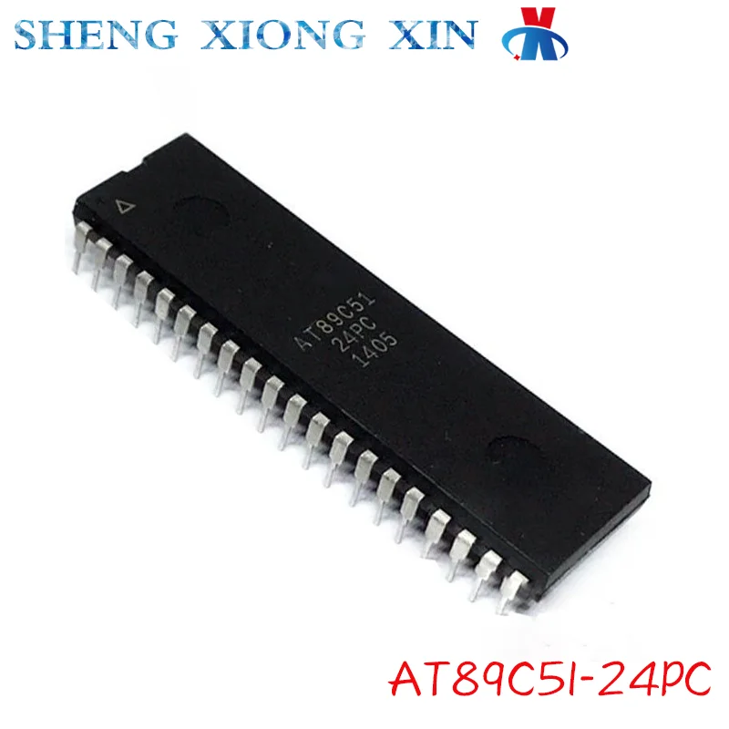 5pcs/Lot AT89C51-24PC DIP-40 Microcontroller Chips AT89C51 AT89 Integrated Circuit