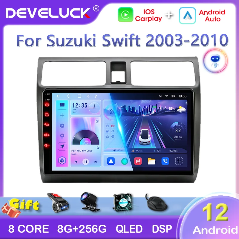 Android Autoradio Für Suzuki Swift 2003-2010 - 10.1 Zoll Mit Wireless Carplay