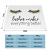 Closed Eyes Lashes Blanket Fleece Spring/Autumn Cartoon Beauty Eyelash Portable Soft Throw Blankets for Bedding Car Quilt 6