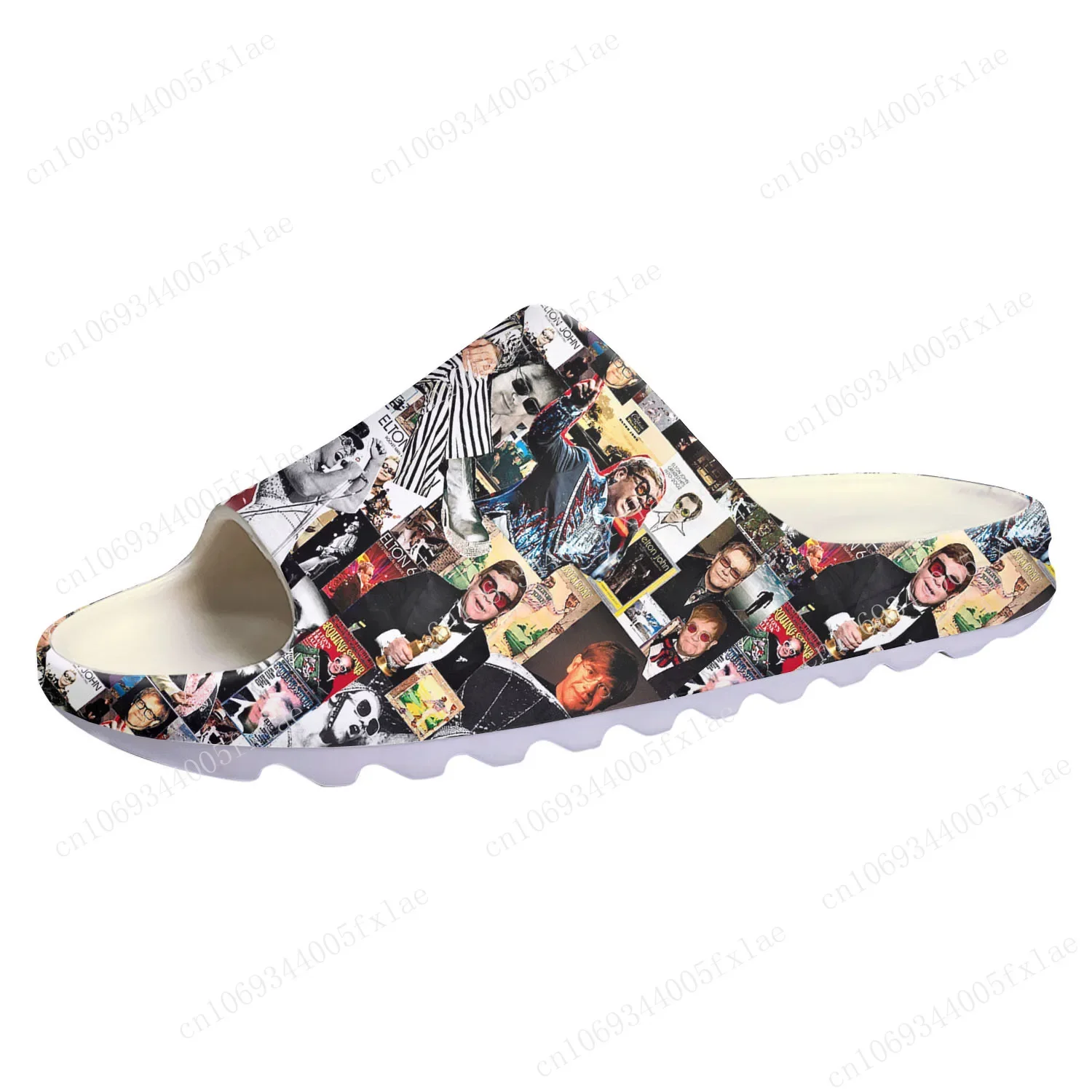 Elton John Singer Soft Sole Sllipers Home Clogs Step on Water Shoes Mens Womens Teenager Bathroom Customize on Shit Sandals Pop