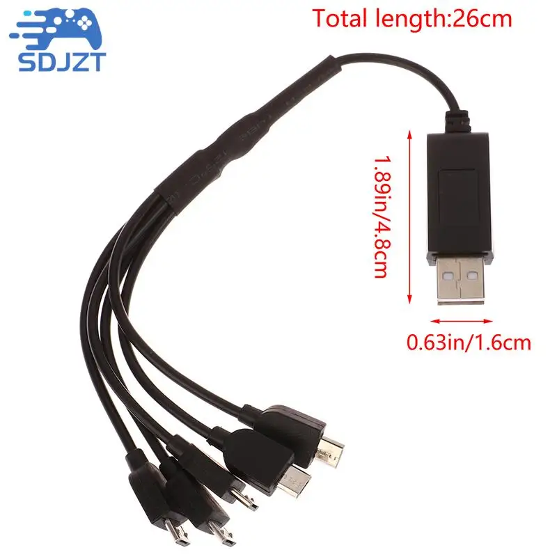 다기능 충전 케이블, Rc 드론 리튬 배터리 충전기 액세서리, E58 XS809 배터리용 5 in 1 충전기, 3.7V 500mAh, 1PC