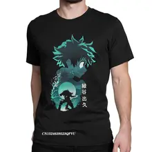 Camisetas De Izuku Midoriya para hombre y mujer, camisas de Boku No My Hero Academia, Manga de algodón, camiseta impresionante de cuello redondo, nueva camiseta