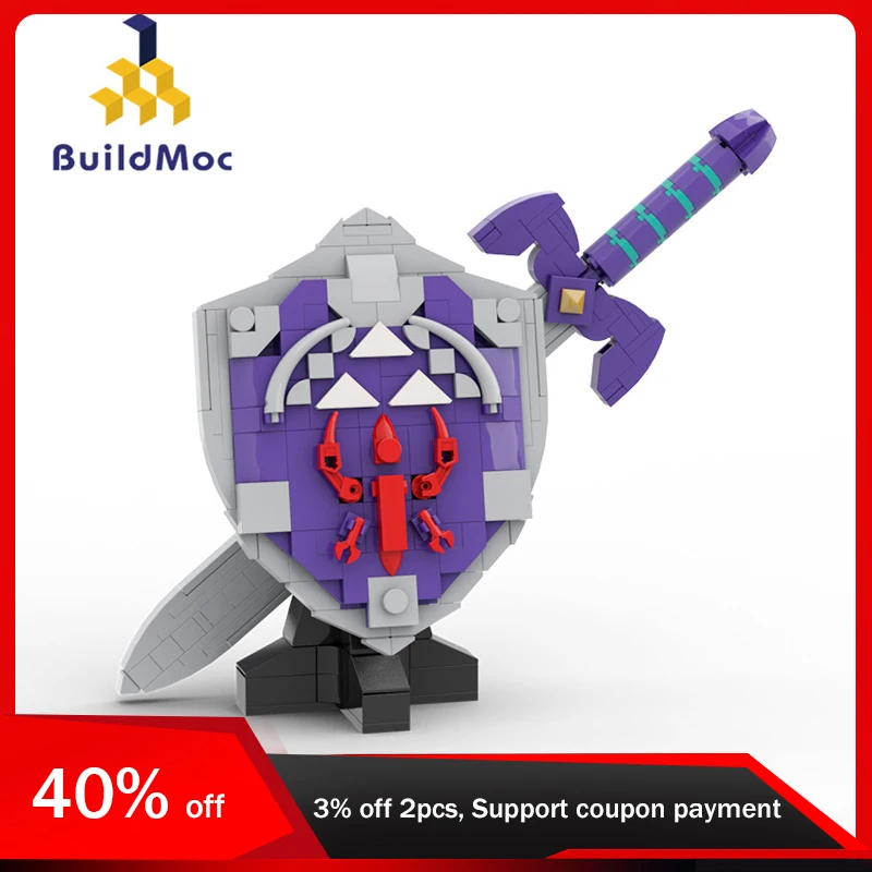 22cm Zelda Game Peripheral BuildMoc Master Sword Tear of the Kingdom Shield Weapon Model Toy Sword Cosplay Kid Toy Gift for Boy