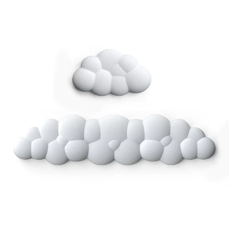 

Cloud Shape Wrist Rest Pad Soft PU Material Anti-Slip Rubber Base Memory Foam for 100 Keys 87 Keys 68keys Keyboard Mousepad
