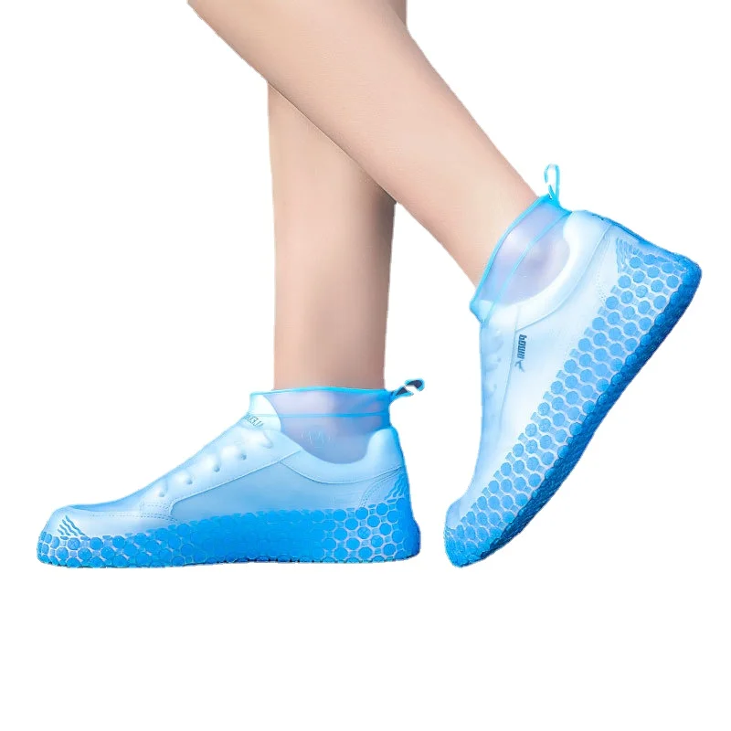 New Women Men Kids Fashion Shoes Covers Silicone Shoes Protector For Rainy Days Slip-resistant Footwear Accessories