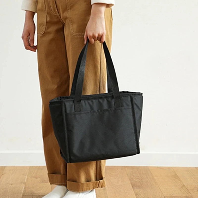 OL 여성용 점심 가방, 보온 보냉 도시락 가방, 토트 쿨러 핸드백, 방수 도시락 파우치, 사무실 음식 숄더백