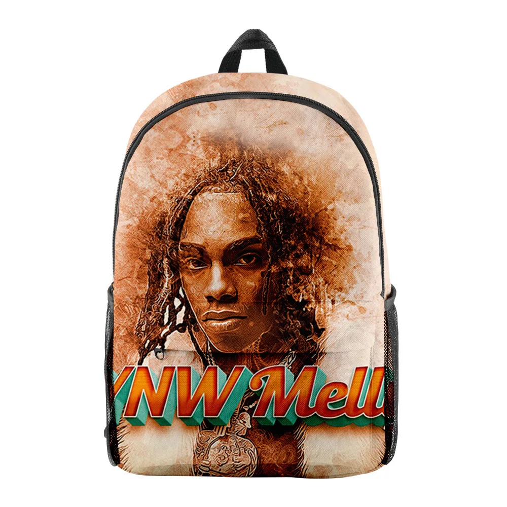 Classic Popular YNW Melly pupil Bookbag Notebook Backpacks 3D Print Oxford Waterproof Boys/Girls Casual Travel Backpacks