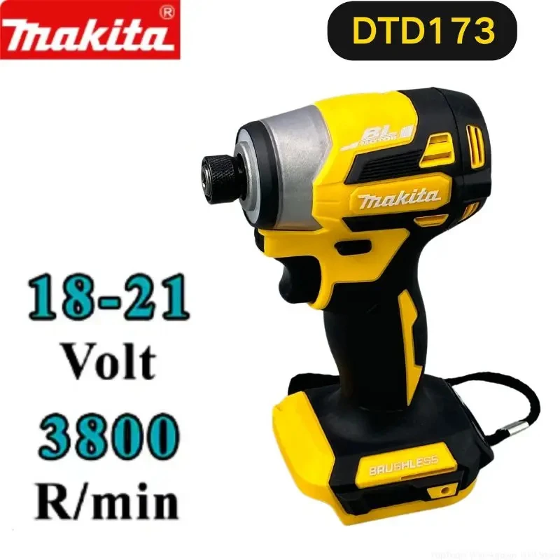 Makita DTD173 Yellow Japan Imported Domestic Version Brushless 18v Lithium Impact Driver Power Tool Multi-function Tool