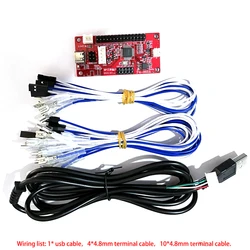 Wireless Bluetooth Joystick Encoder PCB Board - USB Arcade Zero Delay Controller (Happ style wires)