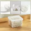 Cotton Swab Holder Q-Tip Dispenser Cotton Swab Storage Box Clear Cotton Bud Storage Box Vanity Makeup Cotton Storage Organizer 4