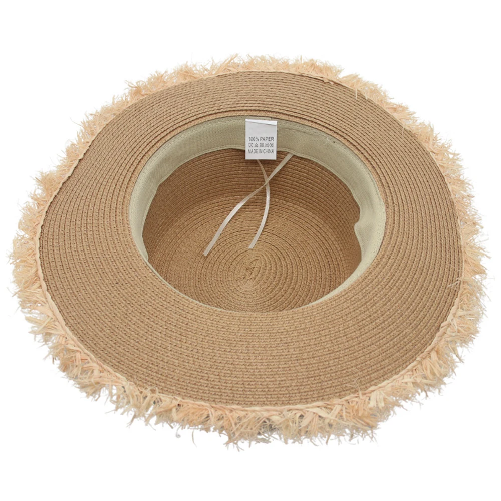 Summer Sun Protection Woven Women'S Straw Hat Bow Tie Elegant Beach Hat Large Brim Sun Hat for Vacation sun hats